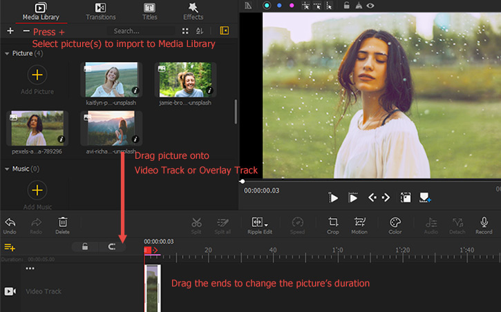 Add Picture to Timeline