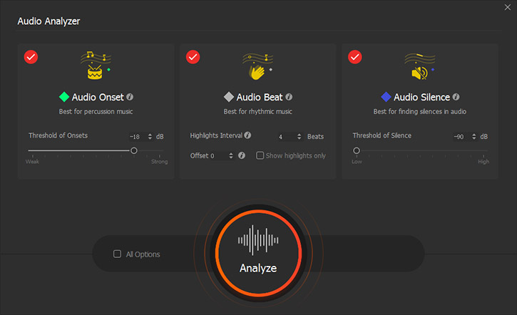 3 Modes in Audio Analyzer