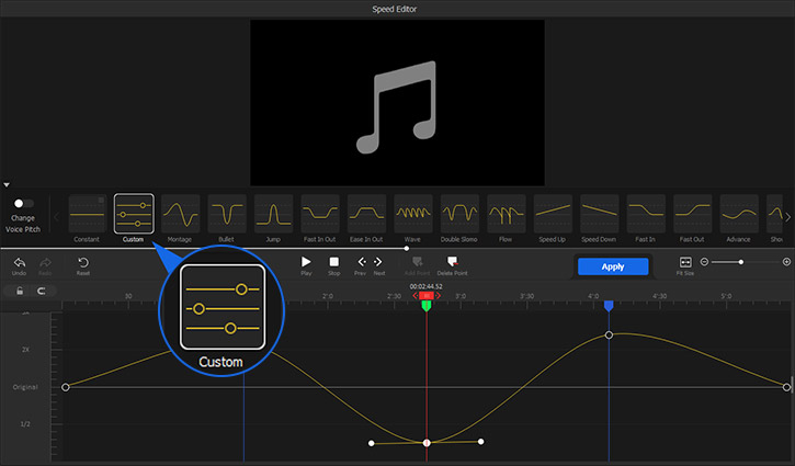 Customize audio speed