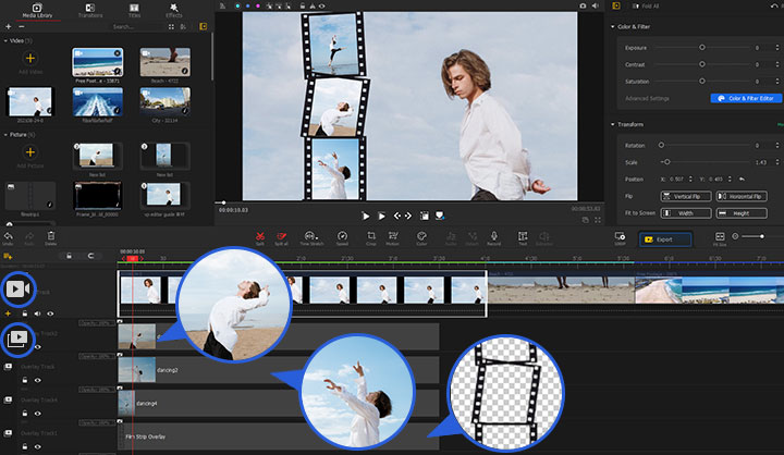 Add Images to Multiple Overlay Tracks