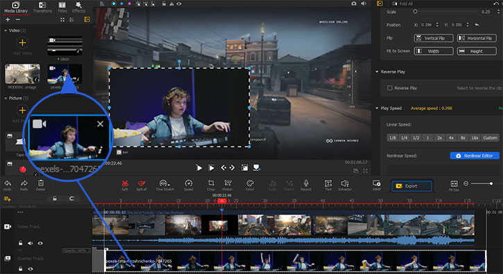 Add PiP to Overlay Track