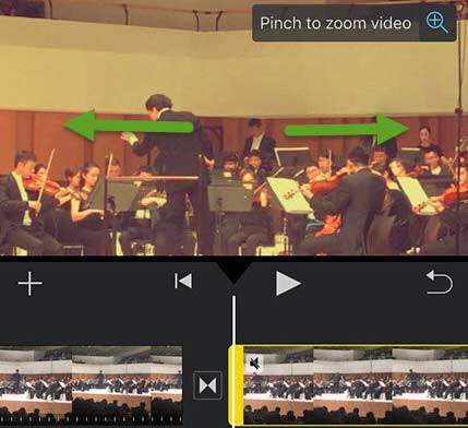 zoom video in iMovie
